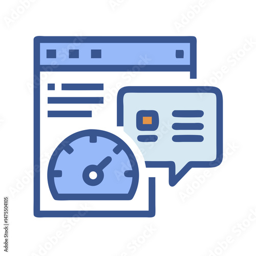 Website performance optimization speed boost with chat icon