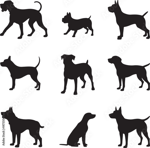 Loyal Dog Sitting Silhouette

Playful Puppy Running Vector Design

Dog with Ball Silhouette Scene

Guard Dog Standing Alert Silhouette

Dog and Owner Walking Silhouette