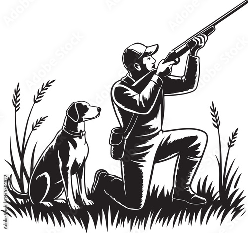 Loyal Dog Sitting Silhouette

Playful Puppy Running Vector Design

Dog with Ball Silhouette Scene

Guard Dog Standing Alert Silhouette

Dog and Owner Walking Silhouette