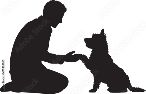 Loyal Dog Sitting Silhouette

Playful Puppy Running Vector Design

Dog with Ball Silhouette Scene

Guard Dog Standing Alert Silhouette

Dog and Owner Walking Silhouette