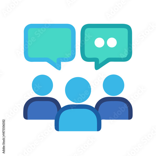 Team collaboration: People communicating and brainstorming in discussion