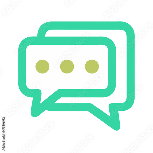 Typing bubble, chat interface, communication concept, symbol design