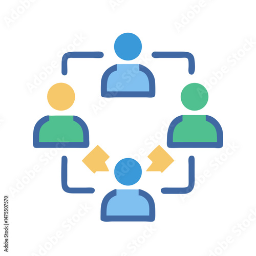 Teamwork network communication, collaboration, interaction, and connection concept.