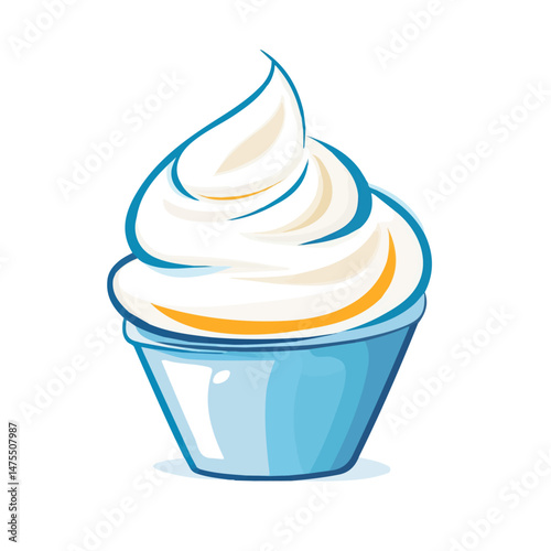 2D flat Shaving Cream vector illustration, isolated on a white background.