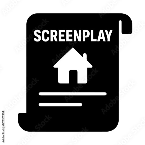 movie script icon on white background vector
Movie vector icon