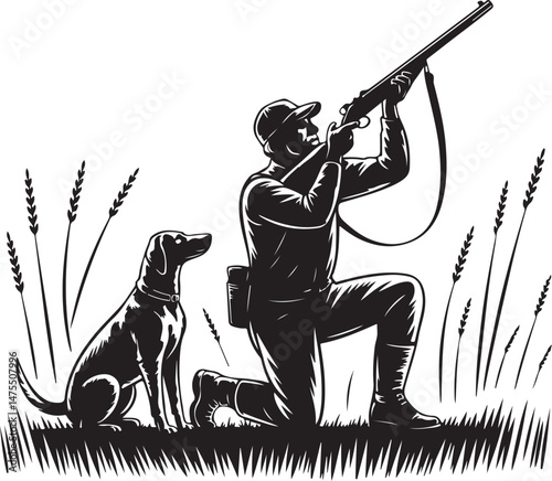 Loyal Dog Sitting Silhouette

Playful Puppy Running Vector Design

Dog with Ball Silhouette Scene

Guard Dog Standing Alert Silhouette

Dog and Owner Walking Silhouette