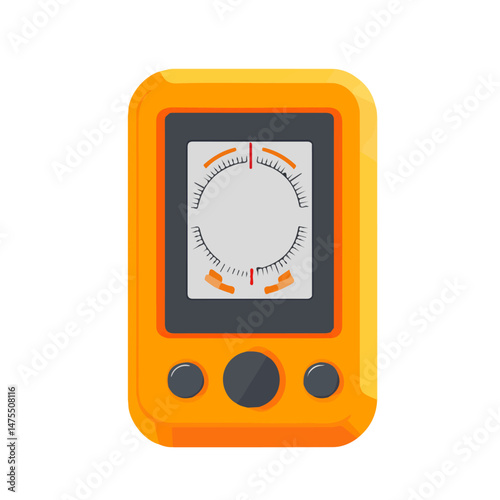 2D flat Multimeter vector illustration, isolated on a white background.