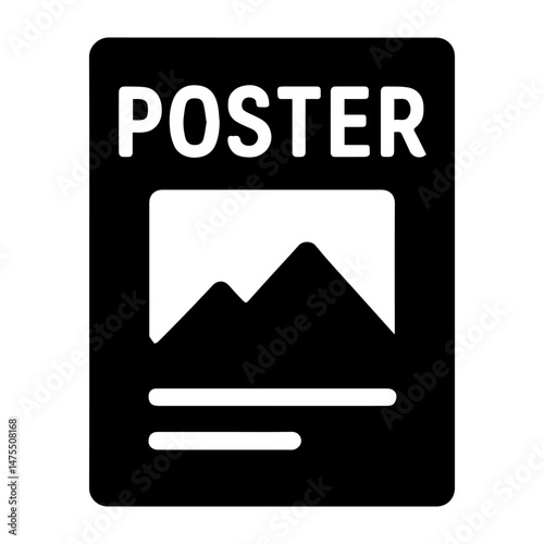movie poster icon on white background vector
Movie vector icon