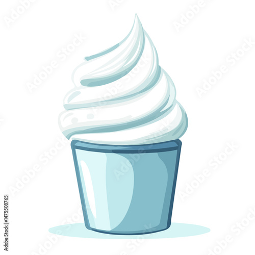 Shaving Cream 2D flat vector illustration, isolated on a white background.