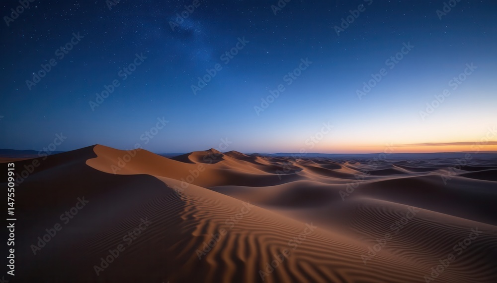 Naklejka premium sunset over the desert