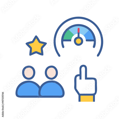 Customer satisfaction rating with team, performance, and feedback