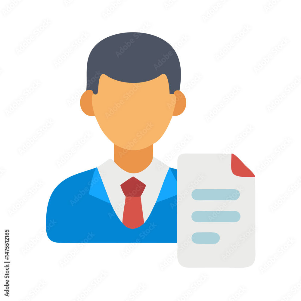 Businessman Holding Document Icon | Vector Illustration Design Businessman Holding Document Icon | Vector Illustration Design