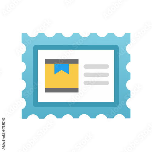 Flat Style Delivery Stamp for Online Shipping