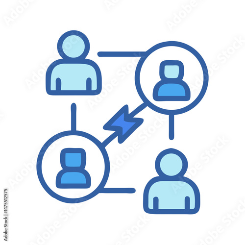 Business Network and Interaction Connecting People Concept Illustration