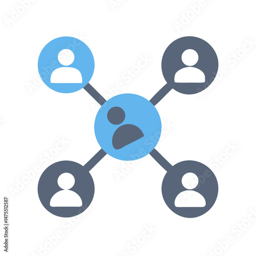 Social network connection with people in organization hierarchy
