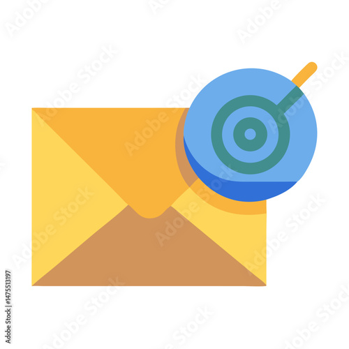 New Email Notification Icon with Read Confirmation Mark