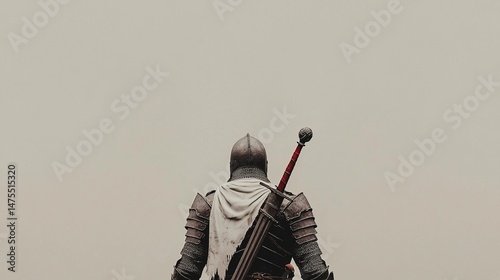 Knight with Back View, and Foggy Landscape.