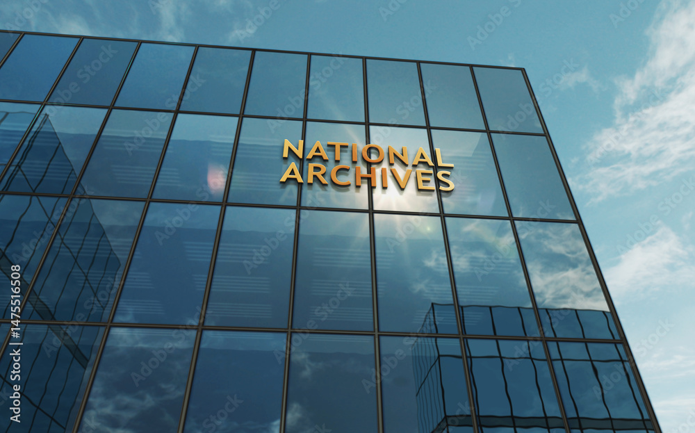 National archives glass building concept
