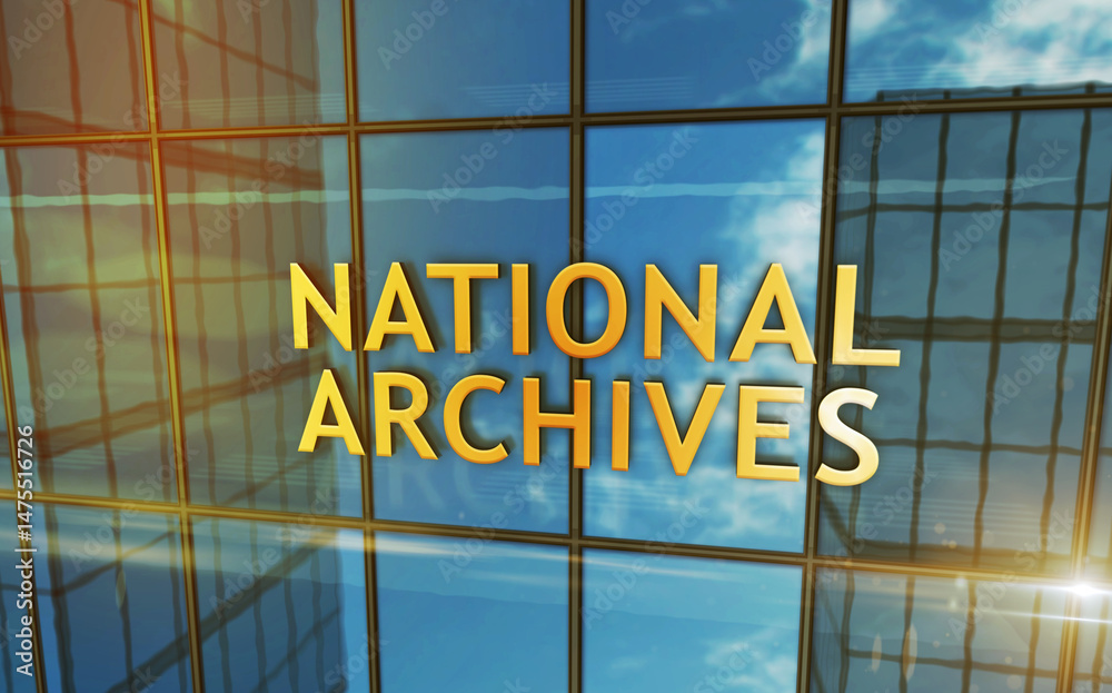 National archives glass building concept