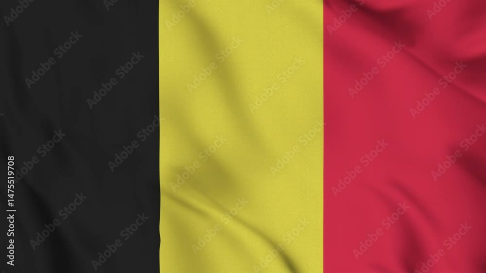 Flag of Belgium – 4K Seamless Loop of the Western European Nation’s Banner