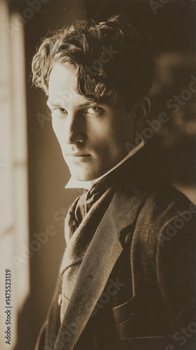 Vintage portrait of a man in formal attire.