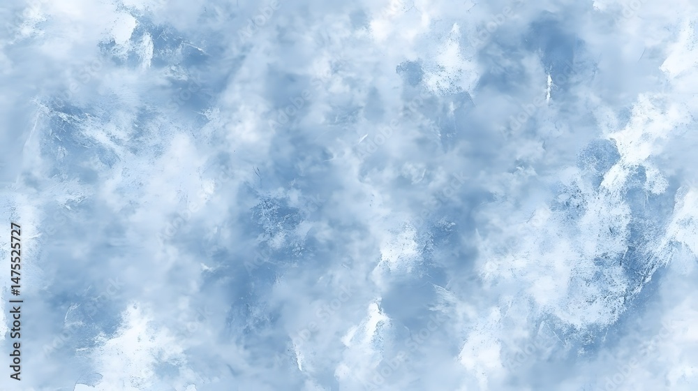 Obraz premium Digital illustration of textured blue clouds with subtle white highlights and brushstrokes.