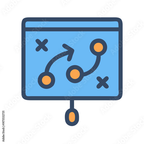 Business Strategy Planning Board Presentation Icon Vector