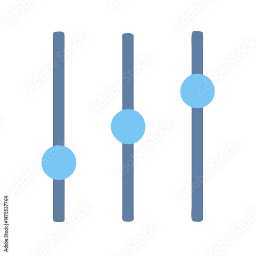 Equalizer icon vector illustration with sliders on black