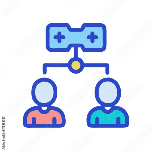 Decentralized Autonomous Organization (DAO) Icon on Black Background