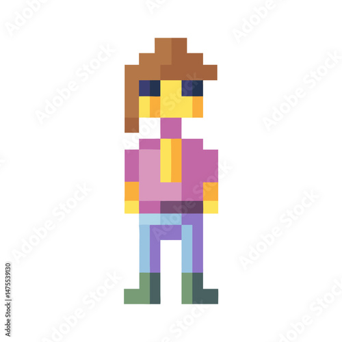 Pixel Art Character Illustration for Game Development