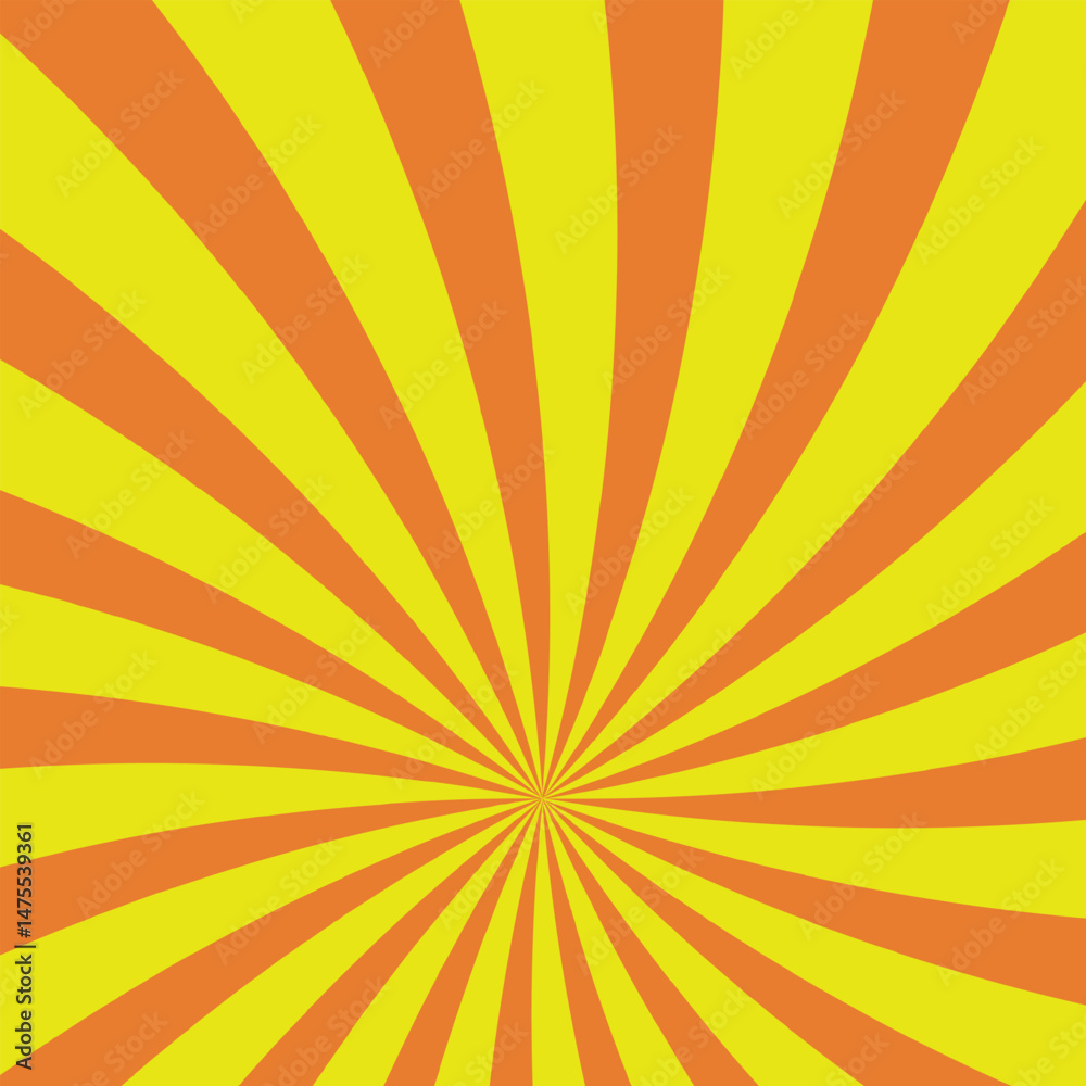 Retro Sunburst Vector – Vibrant Yellow & Orange Rays for Vintage Posters, Music Graphics & 70s-Themed Designs – Bold Radial Sunbeam Background Retro Sunburst Vector – Vibrant Yellow & Orange Rays for Vintage Posters, Music Graphics & 70s-Themed Designs – Bold Radial Sunbeam Background
