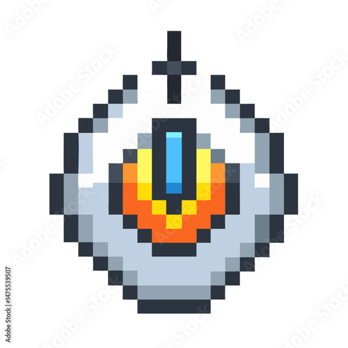 Wallpaper Mural Pixel Art Eye Pendant with Blue Pupil Design Torontodigital.ca