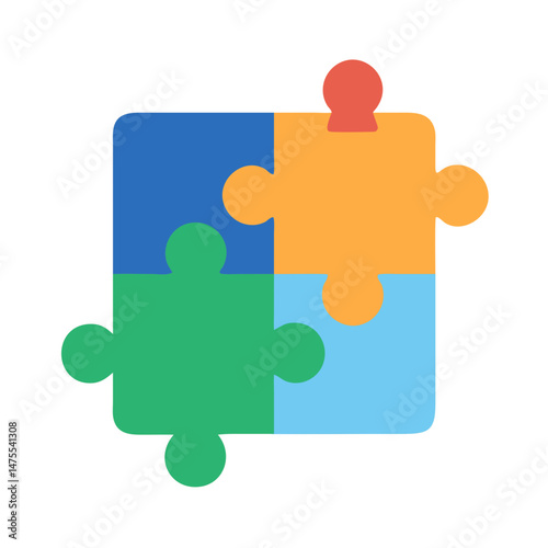 Colorful Puzzle Pieces Symbolizing Teamwork, Connection, and Problem Solving