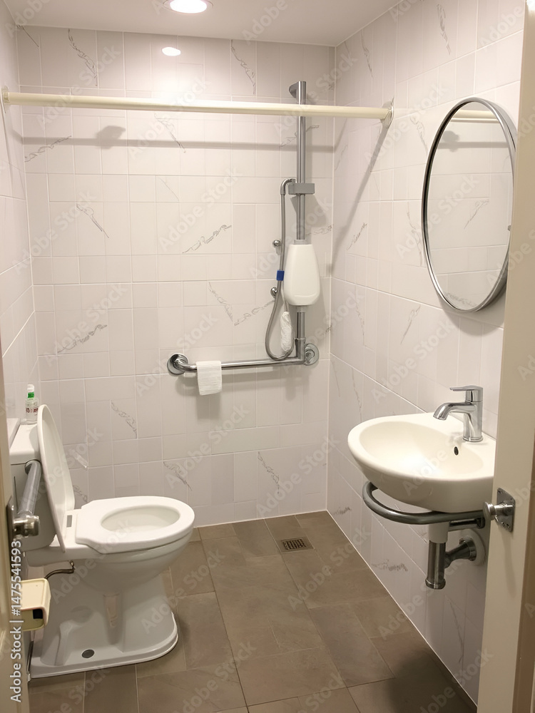 Fototapeta premium Bathroom adapted for people with disabilities