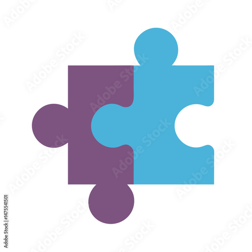 Connected Puzzle Pieces Representing Collaboration and Problem-Solving