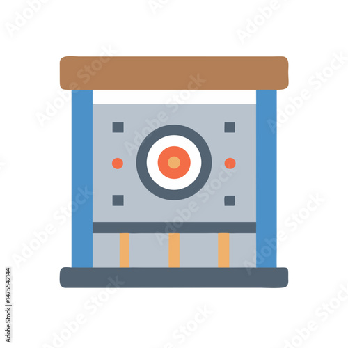 Retro Vending Machine Dispenser with Gumball Target Graphic