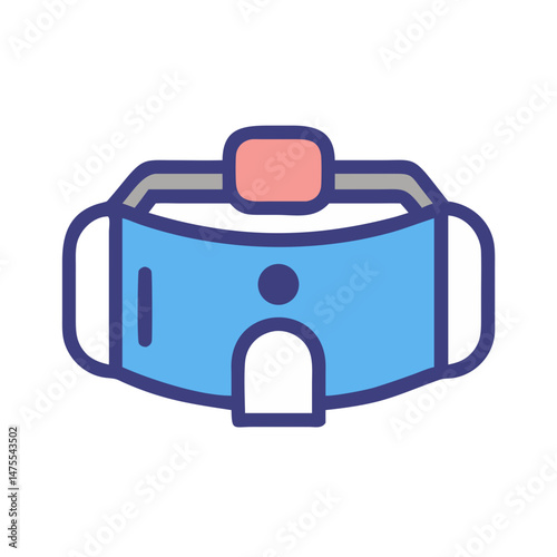Isolated VR Glasses Icon: Modern Virtual Reality Headset