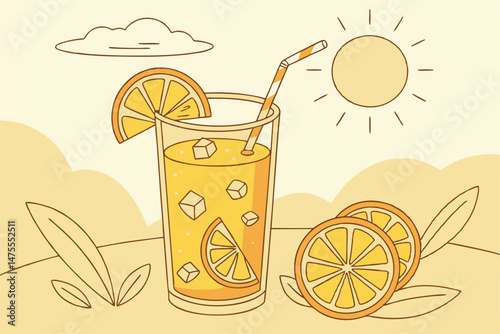 24 orange juice, citrus, lemon, glass, drink, refreshing, summer, bright, vibrant, background