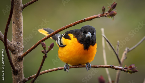 Φωτογραφία Close up of  stunning male Baltimore Oriole