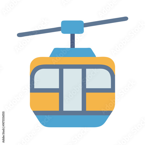 Cable car vector icon, transportation, mountain lift