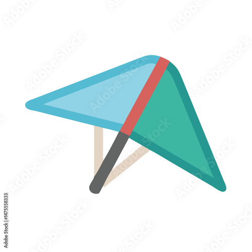 Hang glider vector illustration on black background design