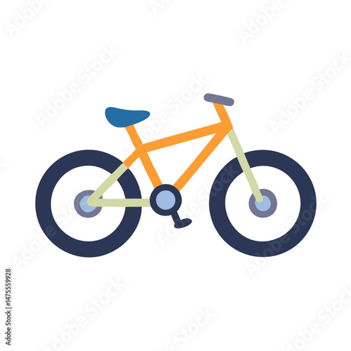 Illustration of a stylized bicycle on black background