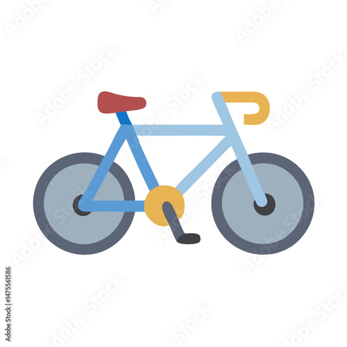 Minimalist Bicycle Illustration on Black Background for Stock