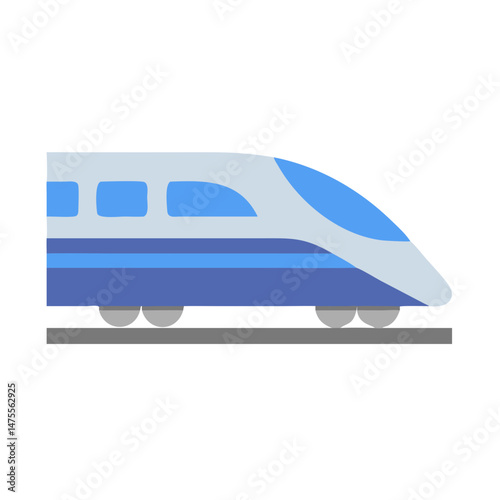 Modern High-Speed Train Illustration on Black Background