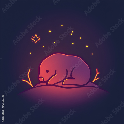 hibernation Line Gradient Icon