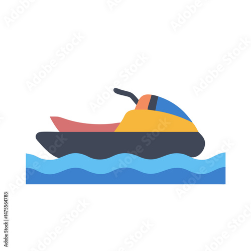 Jet ski on the water for summer fun