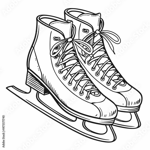ice skates vector