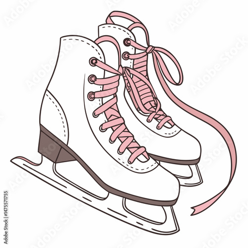ice skates on white background