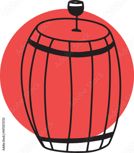 Winemaking. The process of making wine. Drawing, engraving, ink, line art, vector	
