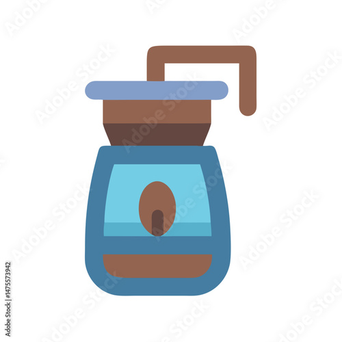 Blue vintage lantern on black background vector illustration